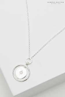 Simply Silver Sterling Silver Tone 925 Star Coin Pendant Necklace (Q95578) | 198 QAR