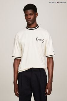 Tommy Hilfiger Tipped Cream T-Shirt (Q95600) | OMR28