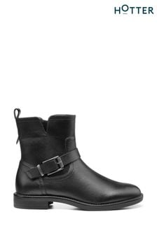 Hotter Black Delta Zip Fastening Regular Fit Boots (Q95690) | €138