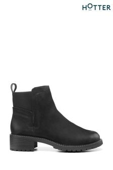 Hotter Black Bree Slip-On Regular Fit Boots (Q95695) | €152