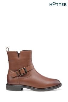 Brown - Hotter škornji običajnega kroja z zadrgo Delta (Q95697) | €124