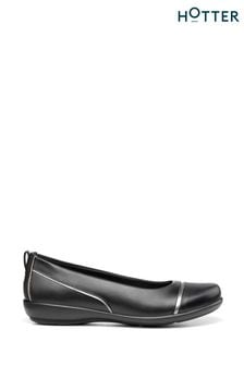 Hotter Black Wren Slip-On Regular Fit Shoes (Q95708) | LEI 412