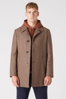 Remus Uomo Natural Tapered Fit Wool-Rich Overcoat (Q95775) | €356
