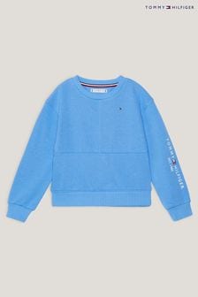 Blue Dark - Tommy Hilfiger Blue Essential Sweatshirt (Q95809) | kr730 - kr920
