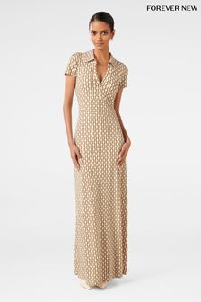 Forever New Nude Lorinda Petite Jersey Dress (Q95857) | $182