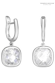 Simply Silver Cubic Zirconia Hoop Earrings (Q95873) | 239 LEI