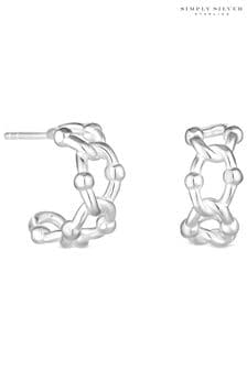 Simply Silver Sterling Silver Tone 925 Wire Hoop Earrings (Q95899) | €43
