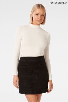 Forever New Candice High Neck Rib Top