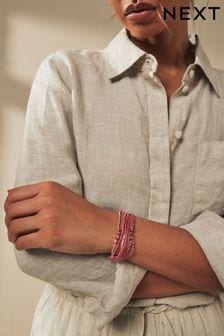 Pink Beaded Bracelet (Q96184) | KRW27,200