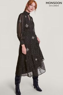 Monsoon Nyla Embellished Black Dress (Q96316) | €100