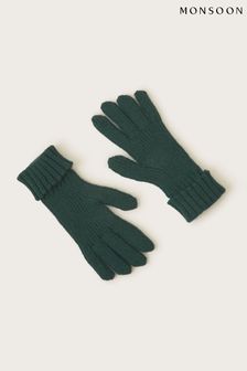 Monsoon Green Plain Knit Gloves (Q96322) | LEI 90