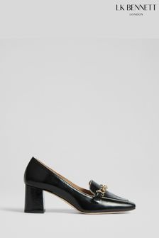 Črna - Lk Bennett Johanna Crinkle Patent Leather Snaffle Courts (Q96334) | €341