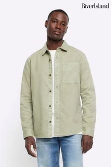 River Island Green Long Sleeved Shirt (Q96413) | $64