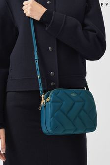 Radley London Medium Blue Dukes Place Quilt Zip Top Cross-Body Bag