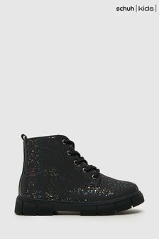 Schuh Chant Speckle Black Boots (Q96712) | $70