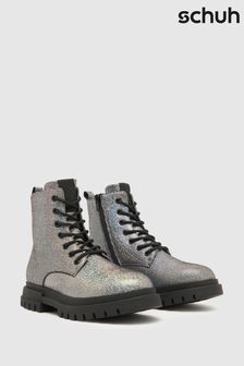Srebrny - Schuh Caring Lace-up Boots (Q96718) | 215 zł