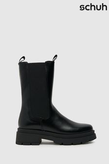 Schuh August High Cut Chelsea Black Boots (Q96725) | 130 €