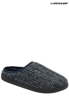 Dunlop Blue Mens Knitted Mules Slippers (Q96743) | $44