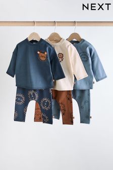 Navy Blue Lion Top and Leggings Baby Set 6 Pack (Q96758) | NT$1,330 - NT$1,420
