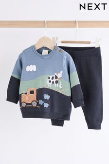 Blue Farm Baby Knitted 100% Cotton Top and Leggings Set (0mths-2yrs) (Q96793) | KRW42,700 - KRW47,000