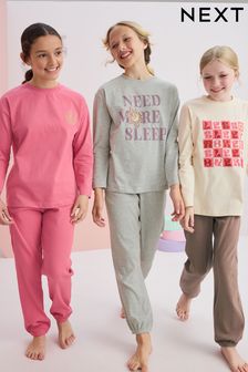 Newborn Unisex Older Girls Younger Boys Younger Girls Pyjamas Brown Print Nightwear Next Kuwait
