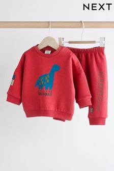 Red Dino Baby Sweatshirt and Joggers Set (Q96922) | $22 - $26