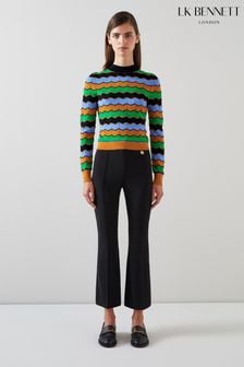 LK Bennett Elina Multi-Colour Wavy Knit Jumper (Q96977) | kr2,583