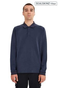 Sealskinz Blue Flordon Long Sleeve Soft Touch Polo Shirt (Q97022) | €165