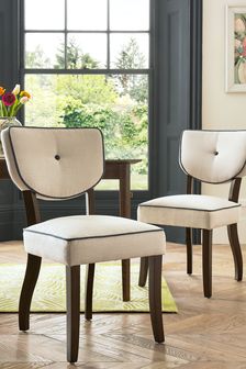 Nina Campbell Set of 2 Natural Ashburn Dining Chairs (Q97057) | €377