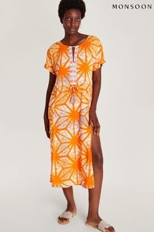 Monsoon Orange Santiago Sun Dress (Q97127) | €113
