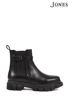 Jones Bootmaker Maelee Leather Ankle Black Boots (Q97198) | €136