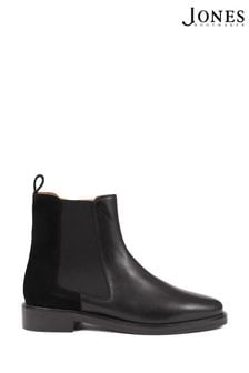Dark Black - Черные кожаные ботинки Chelsea Jones Bootmaker Gessica (Q97205) | €159