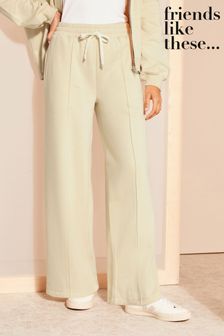 Friends Like These Camel Wide Leg Jersey Co-Ord Trousers (Q97219) | OMR15