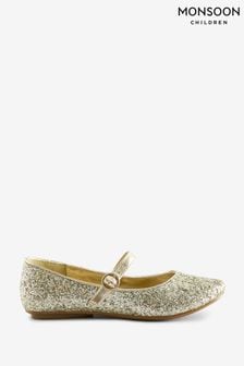 Monsoon Gold Stardust Ballerina Shoes (Q97311) | €29 - €35