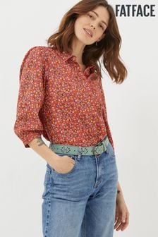 FatFace Red Gradient Floral Shirt (Q97512) | $76