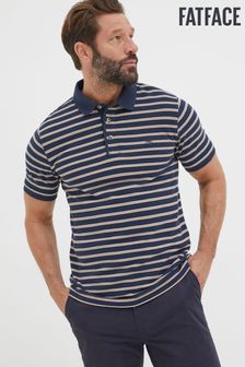 FatFace Blue Organic Stripe Polo Shirt (Q97513) | $77