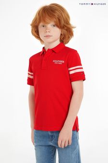 Tommy Hilfiger Red Monotype Polo Top