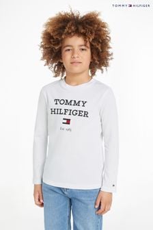 Camiseta blanca con logotipo de Tommy Hilfiger (Q97563) | 37 € - 42 €