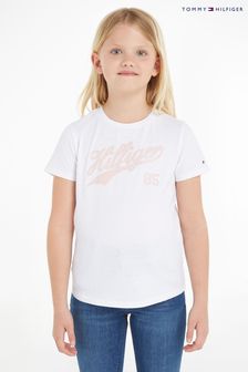 Tommy Hilfiger White Script T-Shirt (Q97572) | €25 - €32