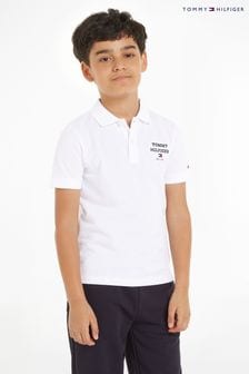 Tommy Hilfiger Logo White Polo T-Shirt (Q97577) | OMR21 - OMR23