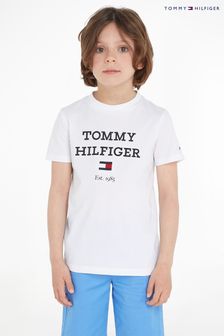 Tommy Hilfiger White Logo T-Shirt (Q97588) | AED111 - AED139
