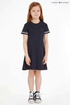 Tommy Hilfiger Geripptes Strickkleid mit Rüschen (Q97601) | 39 € - 47 €