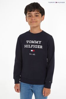 Синий свитшот с логотипом Tommy Hilfiger (Q97617) | €28 - €34