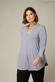 Live Unlimited Curve - Grey Jersey Relaxed Tunic (Q97685) | kr1 080
