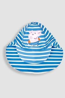 أزرق - قبعة للحماية من الشمس بعامل حماية من الأشعة فوق البنفسجية 50 شكل خنزير Peppa Pig من Jojo Maman Bébé (Q97764) | 8 ر.ع
