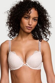 Victoria's Secret Coconut White Add 2 Cups Push Up Double Shine Strap Add 2 Cups Push Up Bombshell Bra (Q97969) | €81