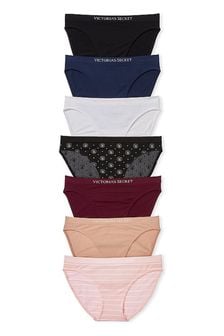 Victoria's Secret Black/Blue/White/Red/Nude/Pink Multipack Knickers (Q98037) | €50