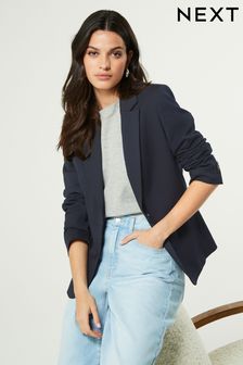 Темно-синий - Tailored Single Breasted Blazer (Q98085) | €56