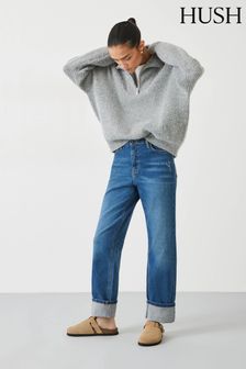Hush Blue Authentic Tall Agnes Straight Jeans (Q98288) | $126