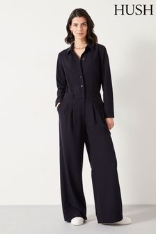 Hush Blue Elora Relaxed Tailored Jumpsuit (Q98300) | $274